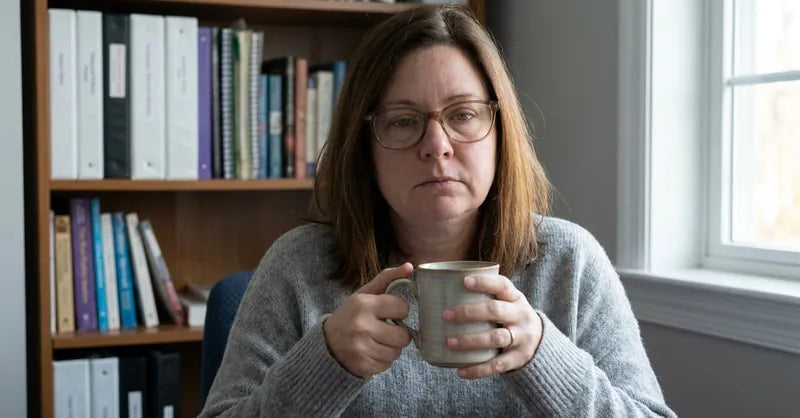 Person holding a mug